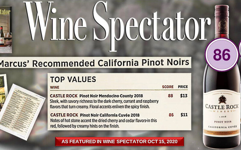 Castle Rock Winery Earns Two TOP VALUE Recommendations from Wine Spectator