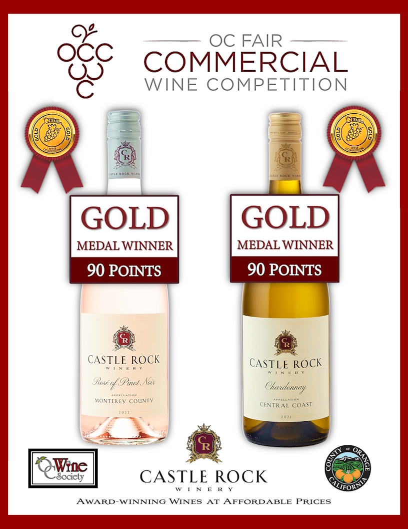 Orange County Fair 2 Gold Medals Castle Rock Winery