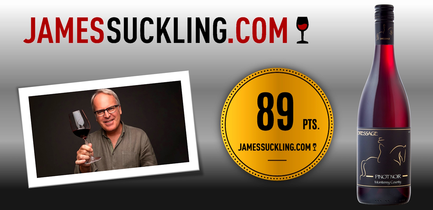James Suckling – 89 Points – 2019 Dressage Pinot Noir