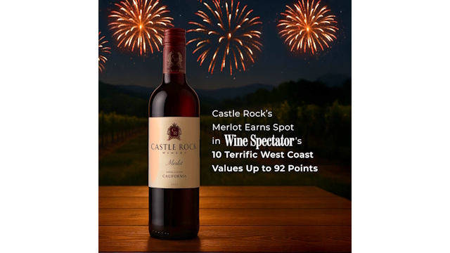 Castle Rock’s $12 Merlot Earns Spot in Wine Spectator’s “10 Terrific West Coast Values Up to 92 Points”